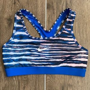 Nike Dri-Fit Racerback Sports Bra Blue Small